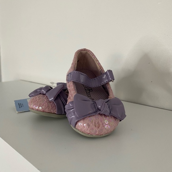 Wee Walkers Roberta Pink & Purple Sequinned Size 2 Baby Shoes - Picture 3 of 12